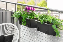Balkonglåda Orthex Botanica Återvunnen plast Svart 60cm