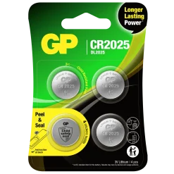 Batteri GP Batteries Lithium Knappcell CR2025 4-p