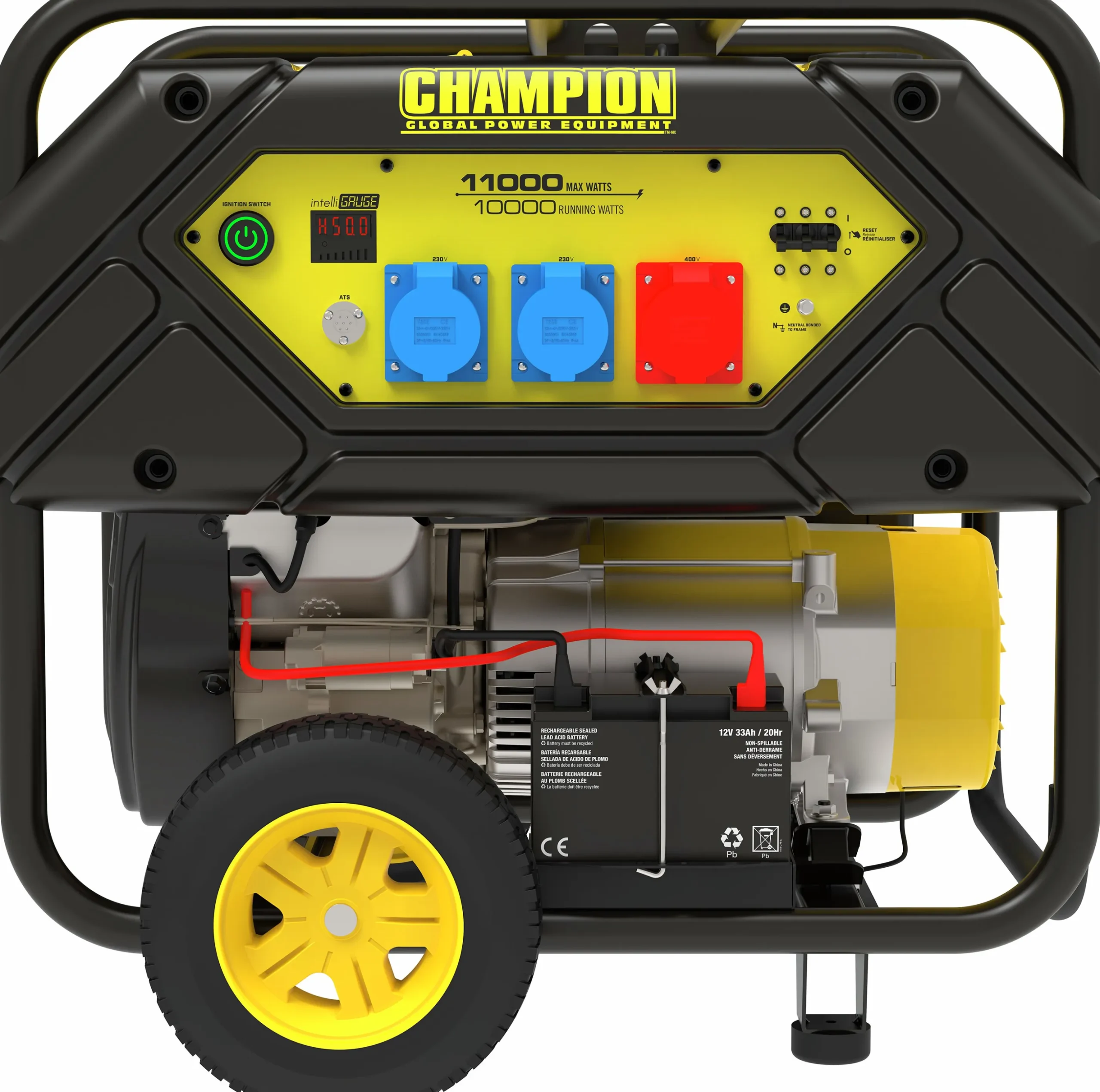 Bensindrivet Elverk Champion 3-Fas ATS-port CPG500111-S3 11000W