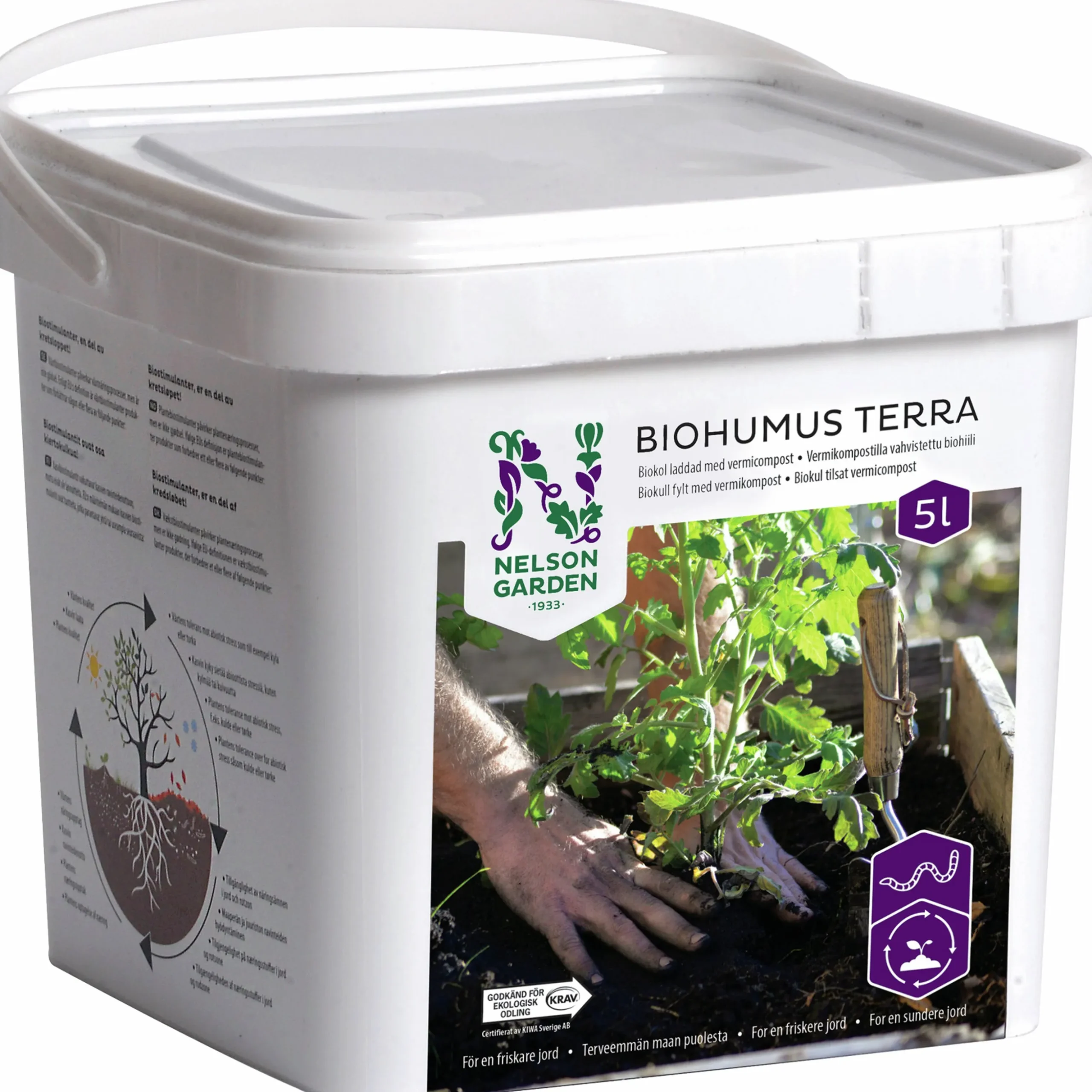 Biokol med vermikompost Nelson Garden Biohumus Terra 5L
