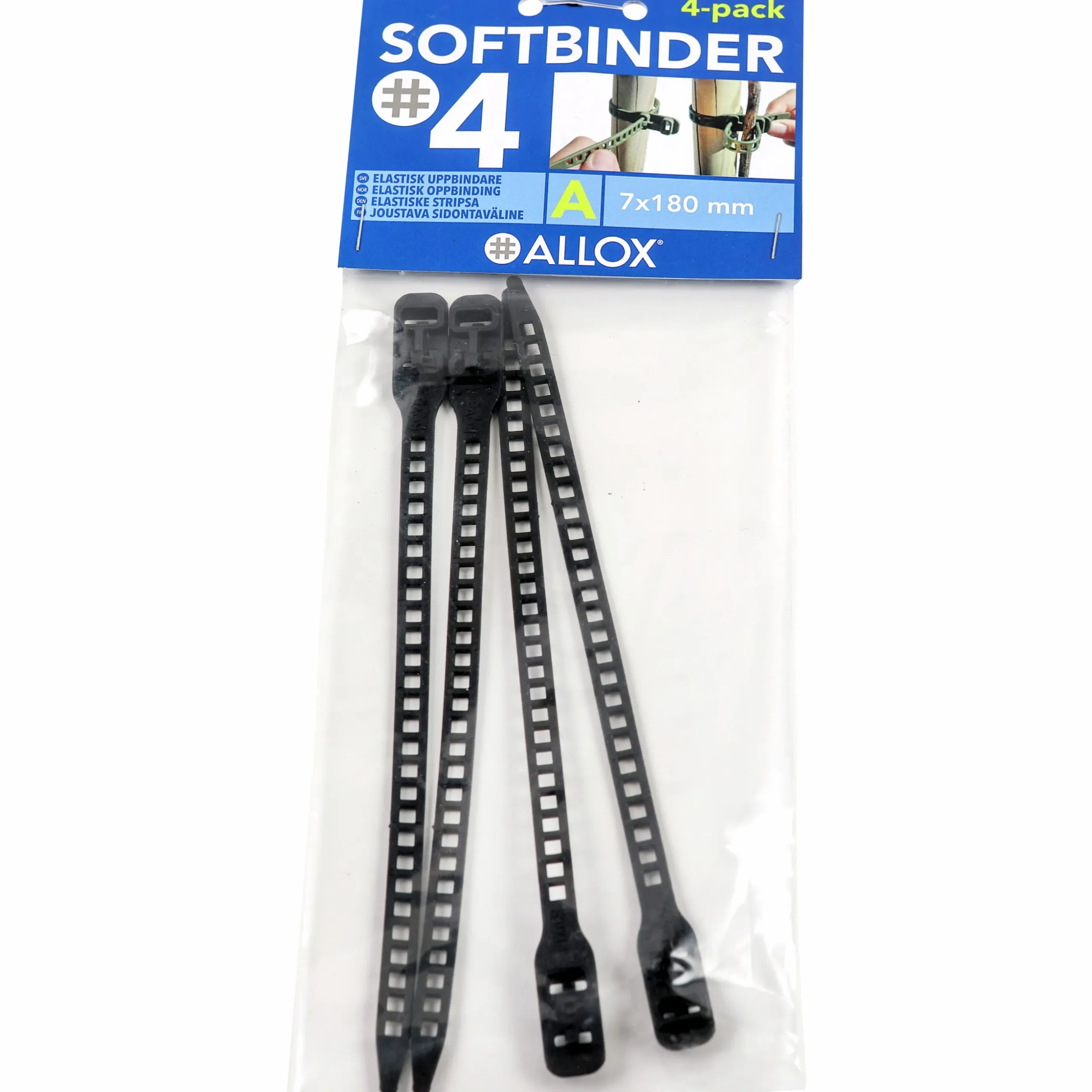 Buntband Allox 7/180mm Svart 4-p