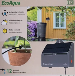Droppbevattningssystem EcoAqua S12 Solcell 12 munstycken