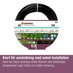 Droppslang Gardena MicroDrip Startset Häckar/Buskar 50m