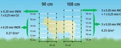 Elstängselnät AKO TitanNet får 90cm 50m