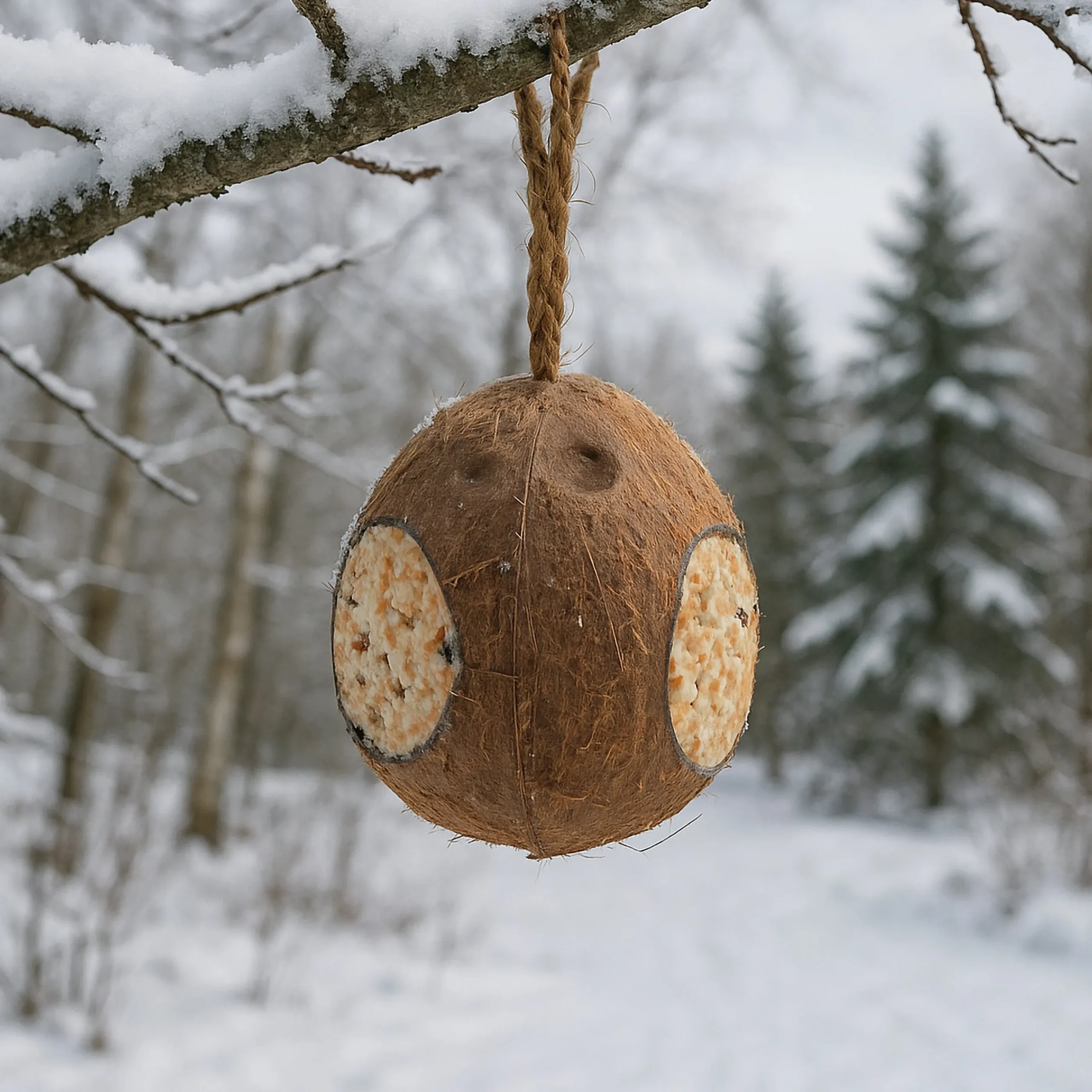 Fågelmat Granngården Kokosnöt med insektsfett 3 hål 350g