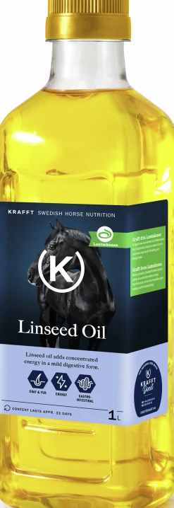 Fodertillskott Krafft Linfröolja 1L