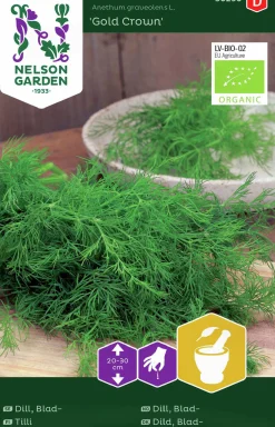 Fröer Nelson Garden Bladdill Gold Crown Organic