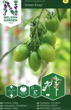 Fröer Nelson Garden Körsbärstomat Green Envy Hög