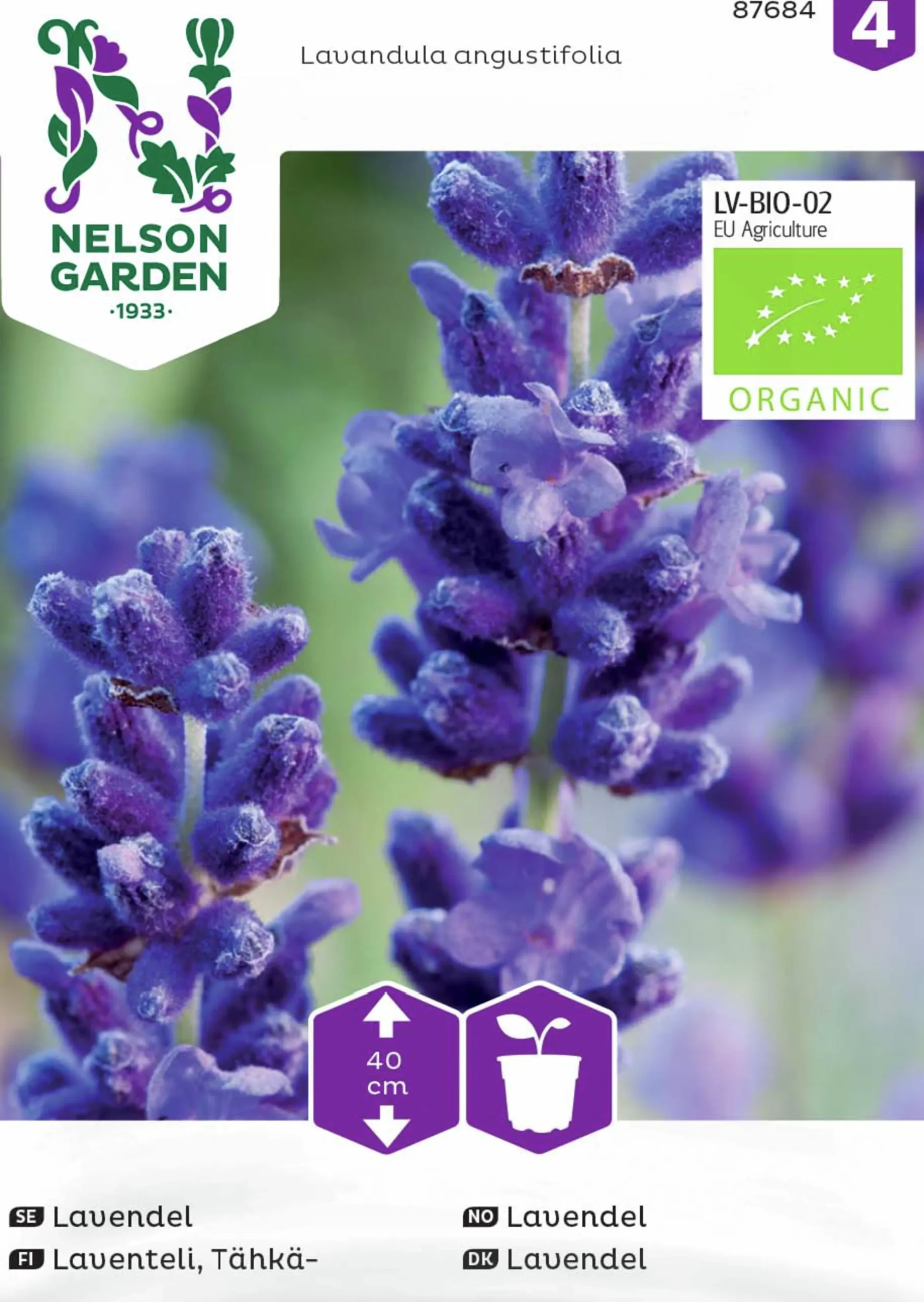 Fröer Nelson Garden Lavendel Organic