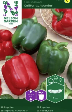 Fröer Nelson Garden Paprika California Wonder