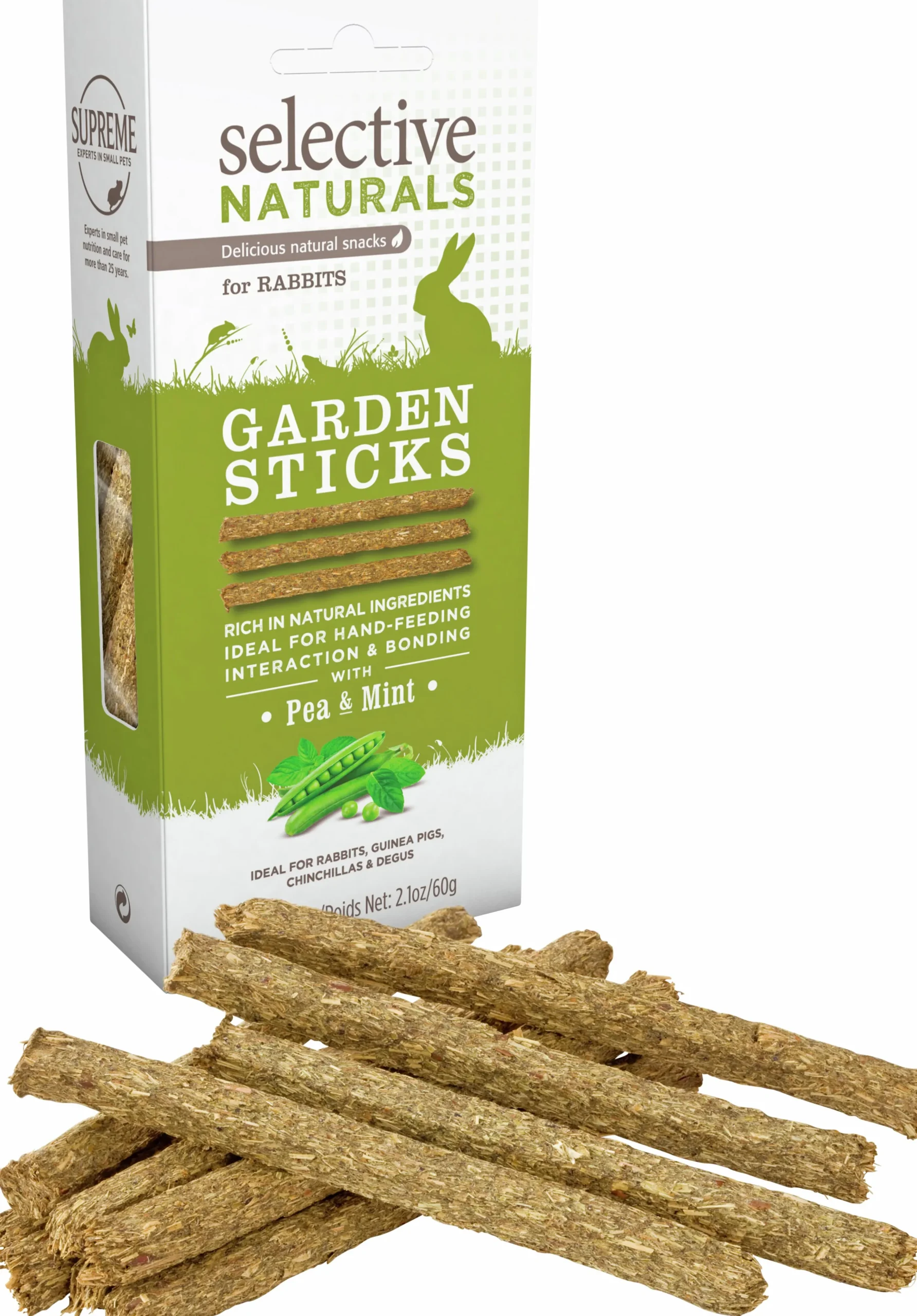 Gnagargodis Selective Garden Sticks Ärtor/Mynta 60g
