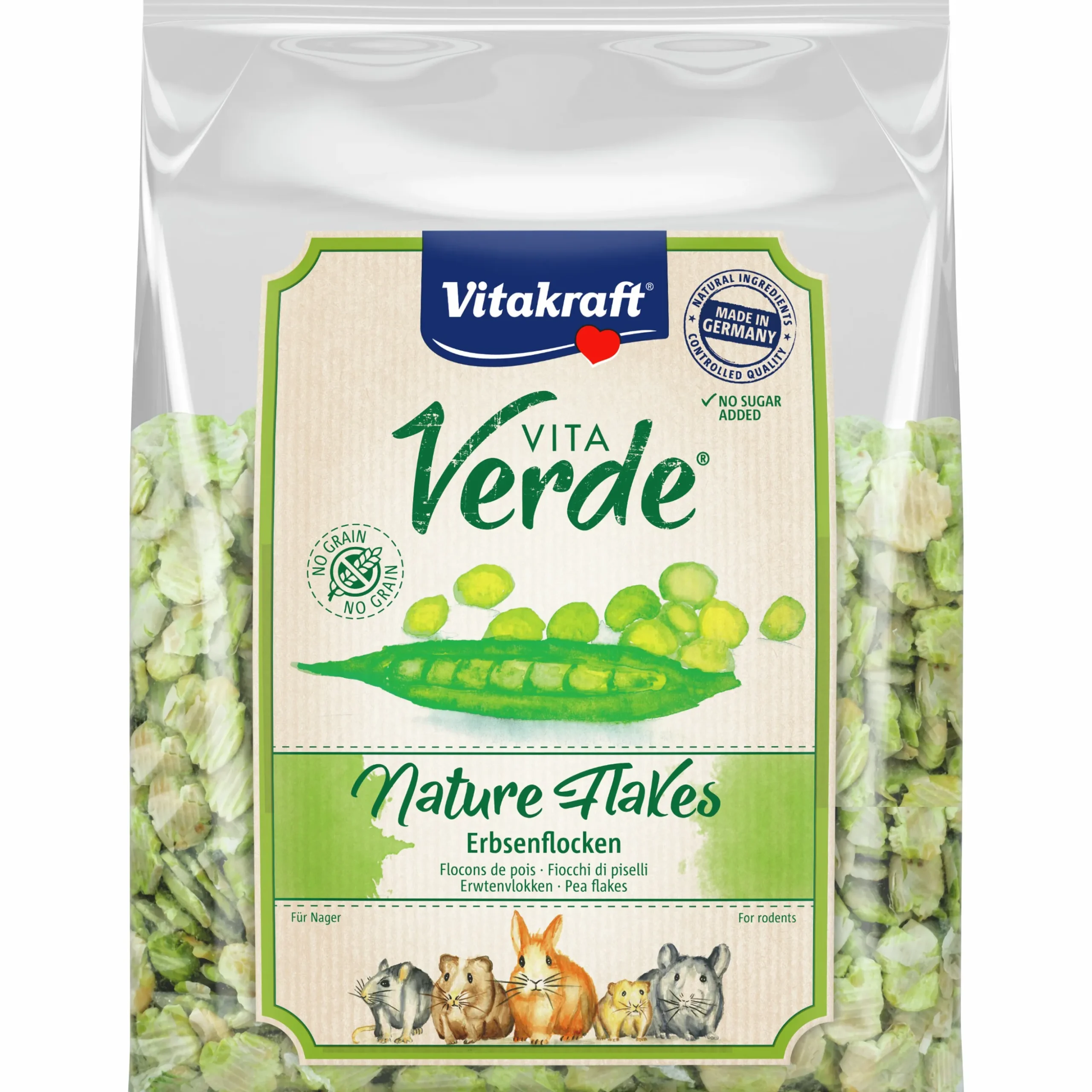 Gnagargodis Vitakraft Vita Verde Flakes Ärt 500g