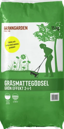 Gräsmattegödsel Granngården Grön Effekt 2-i-1 15kg