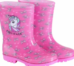 Gummistövel Equipage Butterfly JR Rosa
