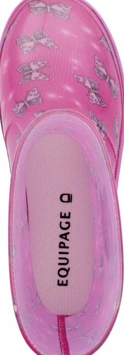 Gummistövel Equipage Butterfly JR Rosa