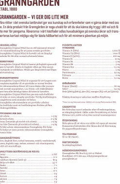 Hästfoder Granngården Original Müsli 20kg