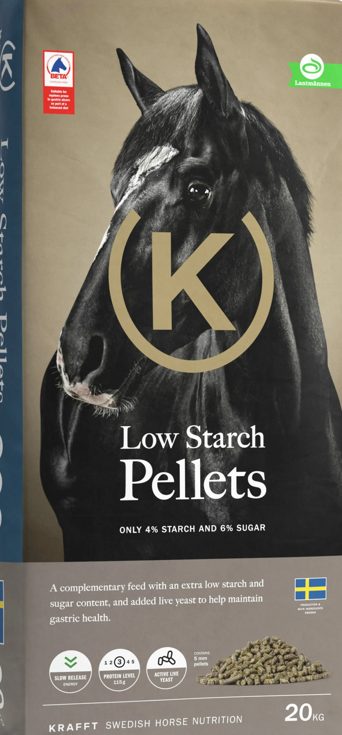 Hästfoder Krafft Low Starch Pellets 20kg