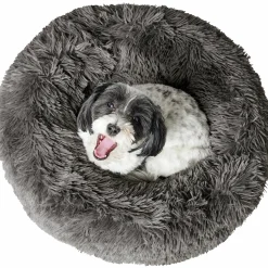Hundbädd Hunter Loppa Donut Fluffig Antracitgrå 60cm
