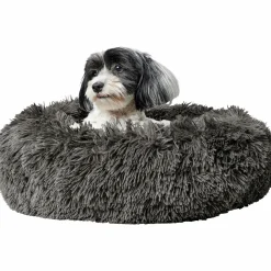 Hundbädd Hunter Loppa Donut Fluffig Antracitgrå 60cm