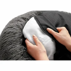 Hundbädd Hunter Loppa Donut Fluffig Antracitgrå 60cm