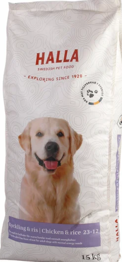 Hundfoder Halla Kyckling & Ris 15kg