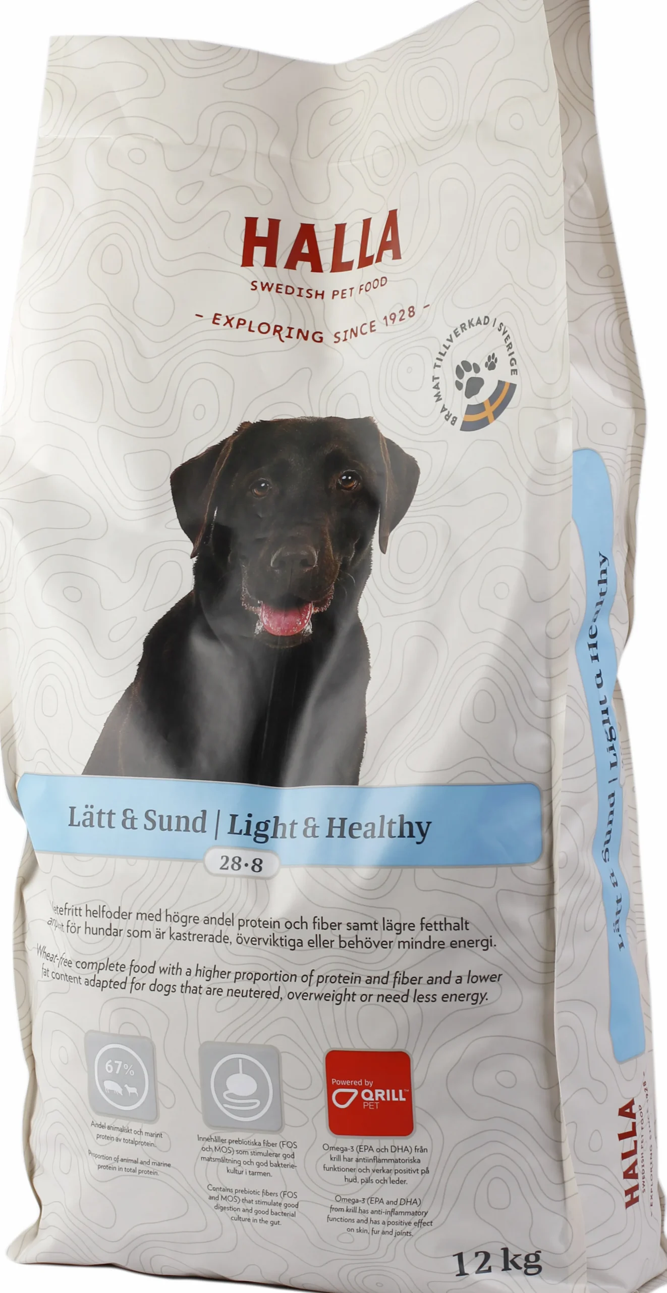 Hundfoder Halla Lätt & Sund 12kg