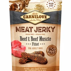 Hundgodis Carnilove Meat Jerky Beef & Beef Muscle 100g