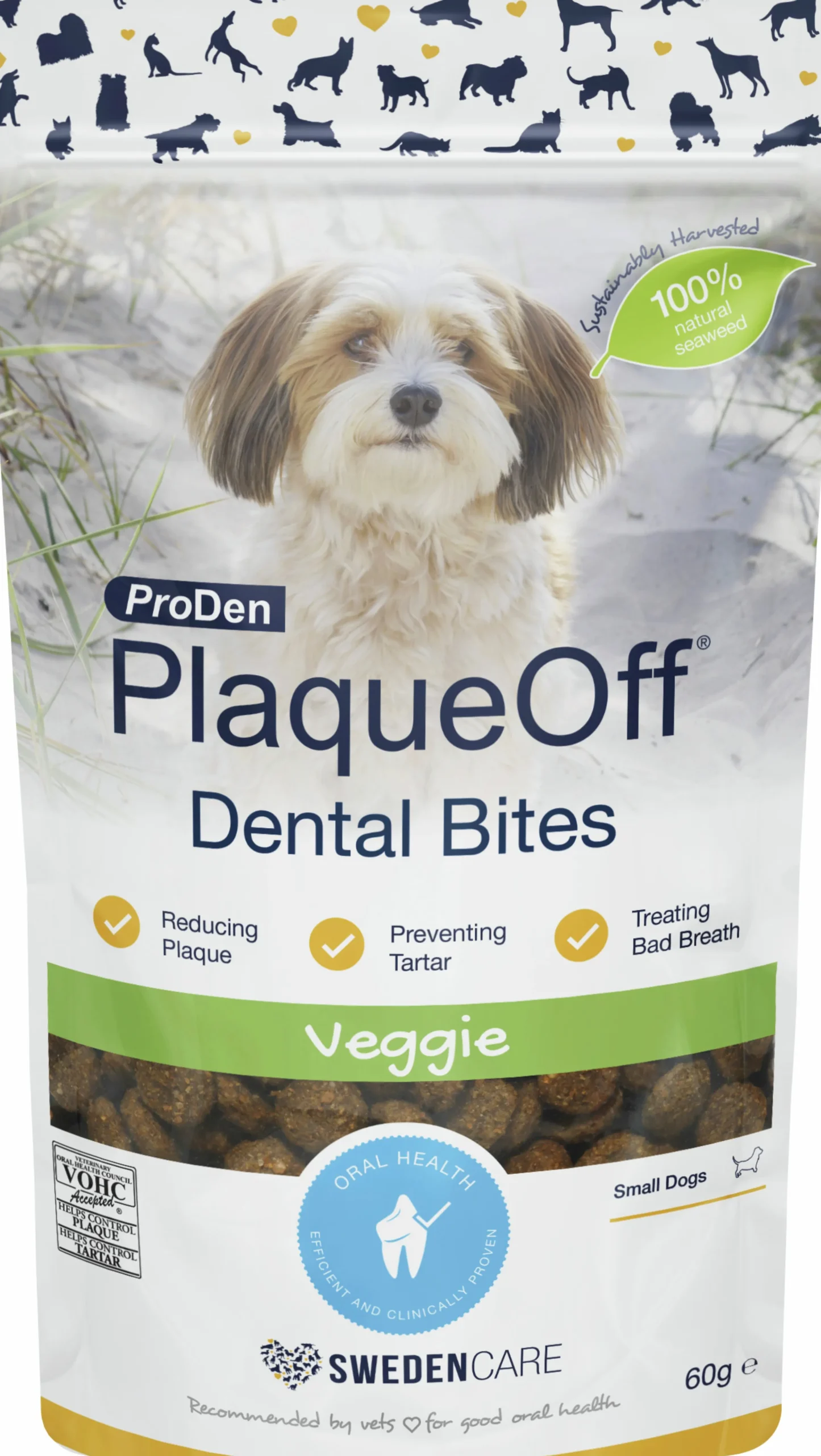 Hundgodis PlaqueOff Dental Bites 60g