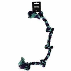Hundleksak Dogman Rep med 5 knutar Turkos XL 59cm
