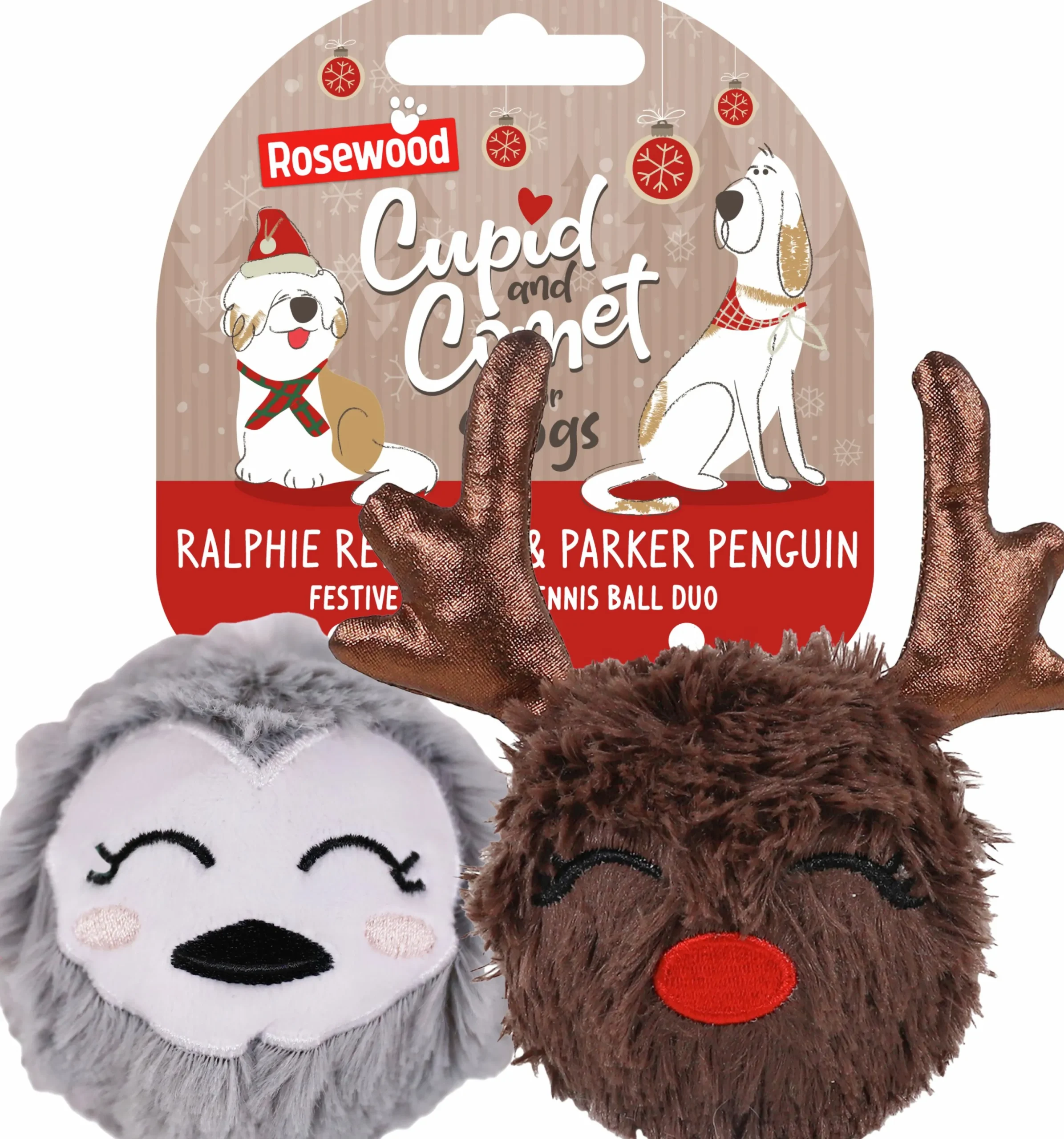Hundleksak Jul Rosewood Reindeer & Penguin