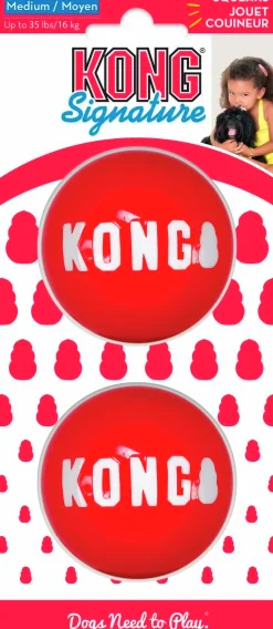 Hundleksak Kong Signature Balls Röd M Ø6,3cm 2-p