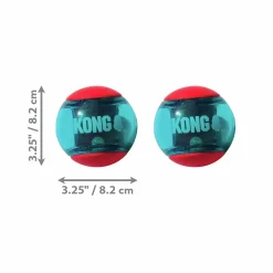 Hundleksak Kong Squeezz Action Ball Red L 8cm 2-p