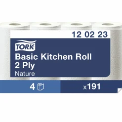 Hushållspapper Tork Basic 2-lagers 4 rullar x 26 m (120223)