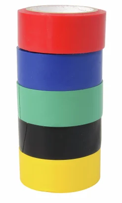 Isoleringstejp Millarco WorkIT färgmix 19mm x 3,6m 5-p