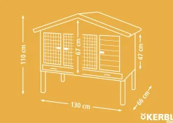 Kaninbur Isolerad Kerbl 4-season Superior 130x66x110cm