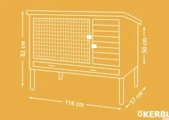 Kaninbur Kerbl Underhållsfri Eco Plast Samy 116x57x82cm