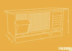 Kaninbur Kerbl Vario XXL 155x76x80cm