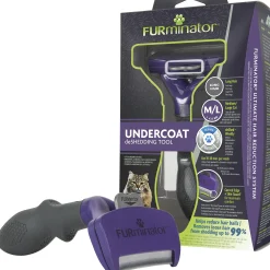 Kattborste FURminator Deshedding Underullskarda L Långt Hår