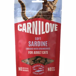 Kattgodis Carnilove Soft Snack Sardine Strawberry 50g