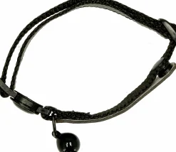 Katthalsband med namn Dogman Stina Svart 10mm x 21-30cm