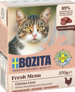 Kattmat Bozita Bitar i Sås Kycklinglever 370g