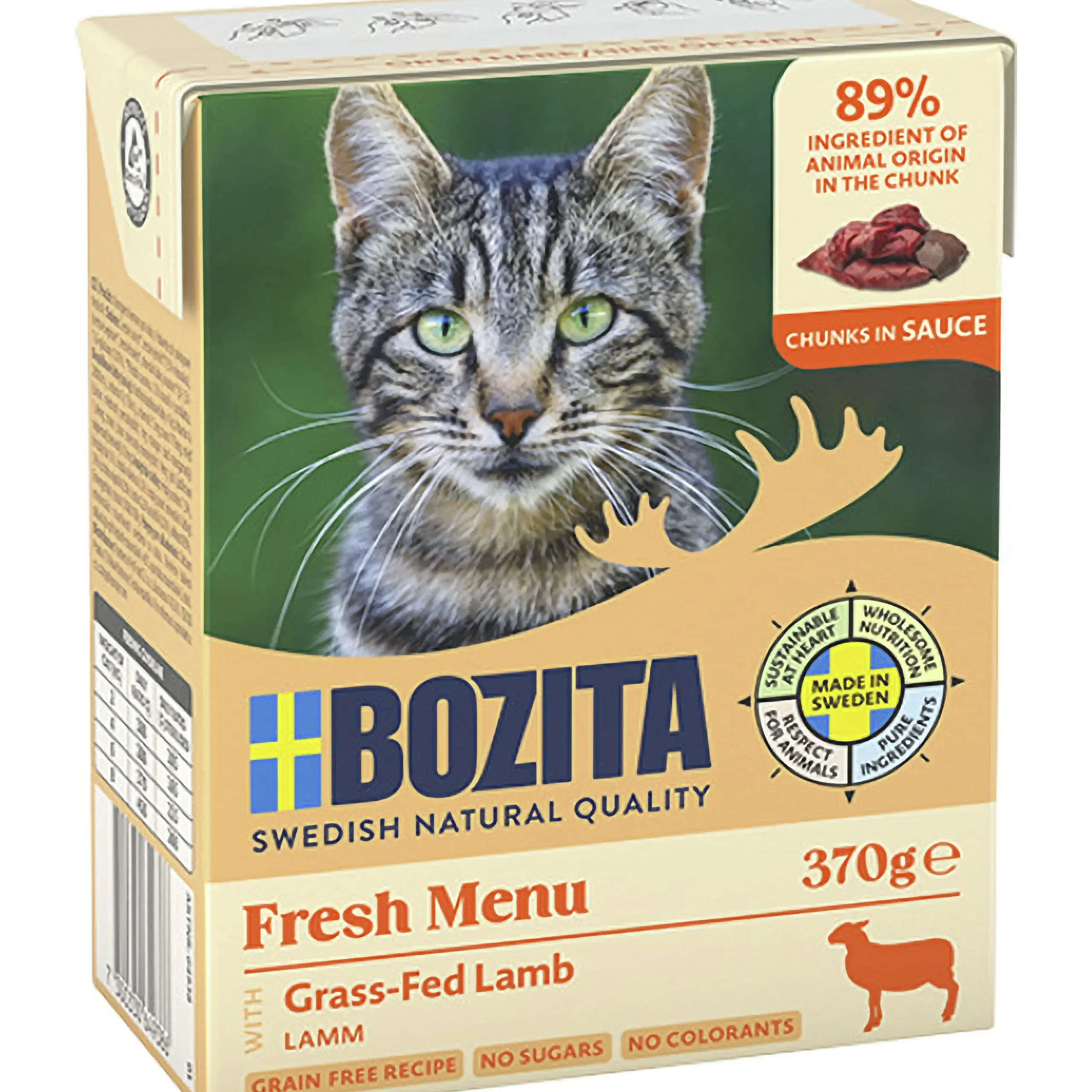 Kattmat Bozita Bitar i Sås med Lamm 370g