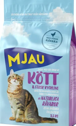 Kattmat Mjau Adult Kött & Kyckling 3,5kg