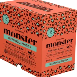 Kattmat Monster Adult Pouches Beef paté 8x85g