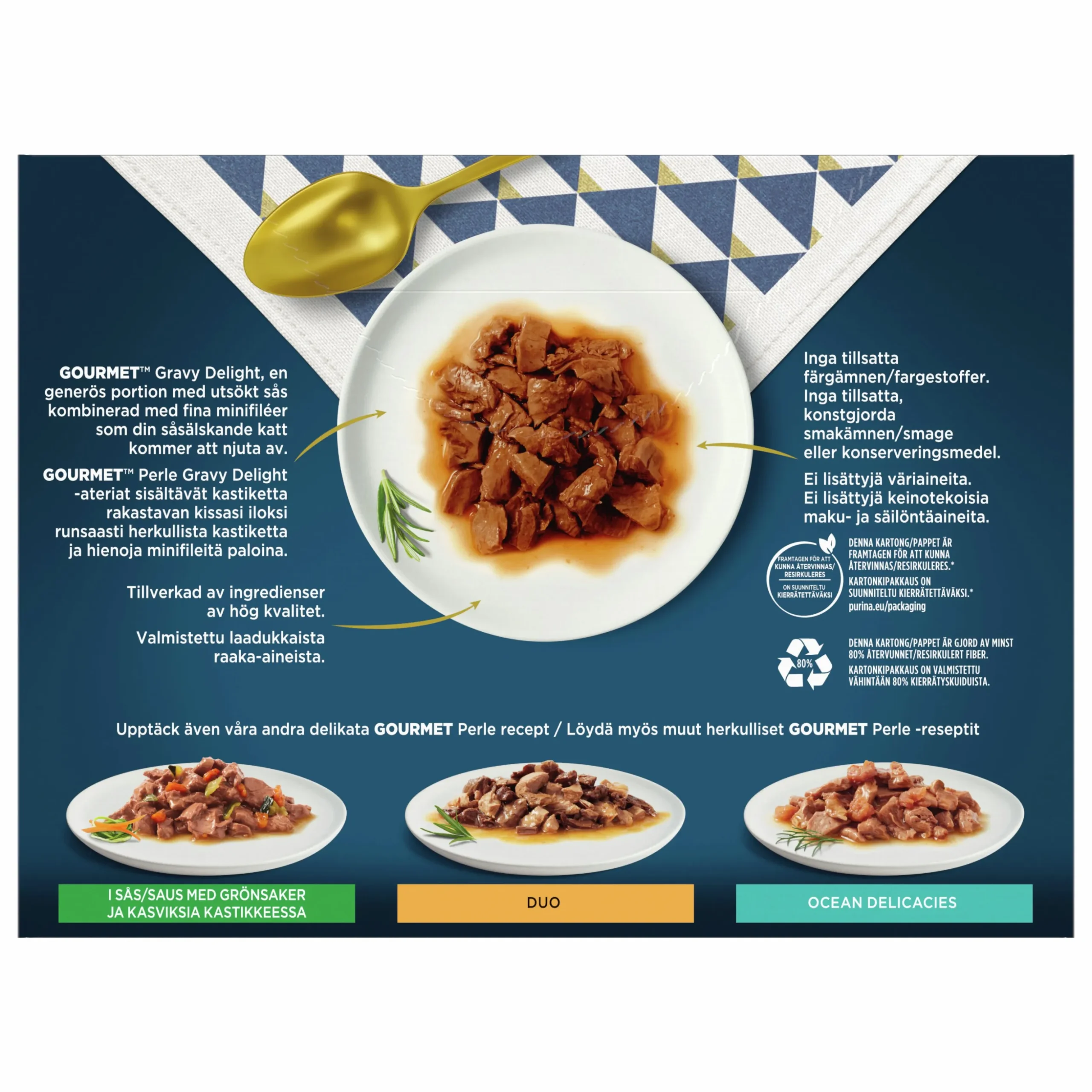 Kattmat Purina Gourmet Perle Delight Menybox i sås 8x85g