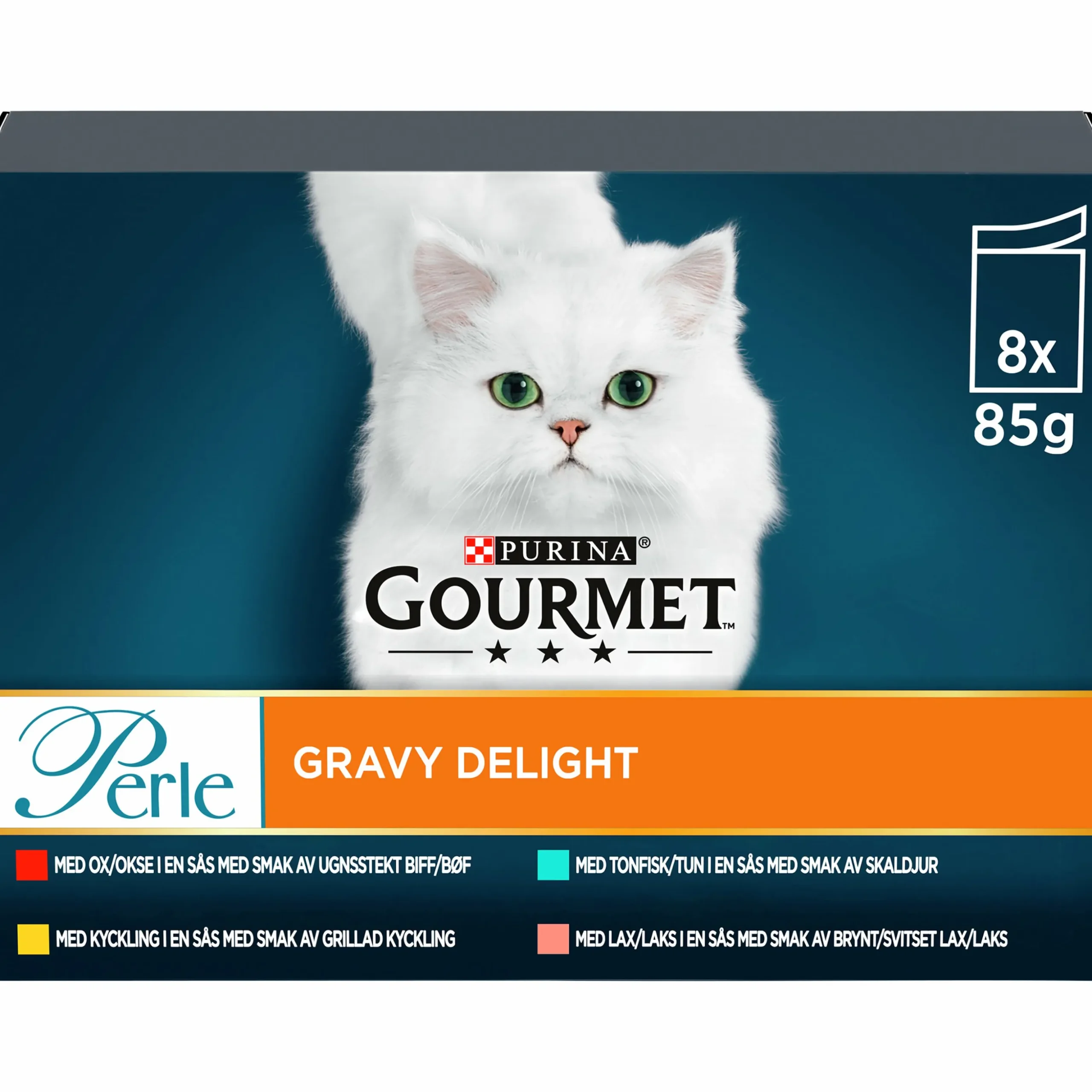 Kattmat Purina Gourmet Perle Delight Menybox i sås 8x85g