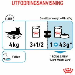 Kattmat Royal Canin Adult Light Weight Pouches Gravy Bitar i sås 12x85g