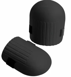 Knäskydd Millarco WorkIT gummi med rem svart 2-p
