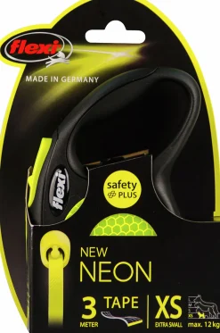 Koppel Flexi New Band Neon Gul M 5m