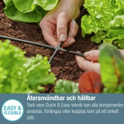 Krysskoppling Gardena MicroDrip 3/16" 10-p